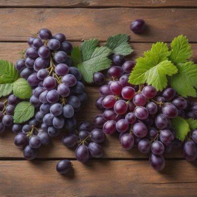 bunch-fresh-grapes-wooden-table-vintage-style-toned-picture-ai-generative_890859-14511